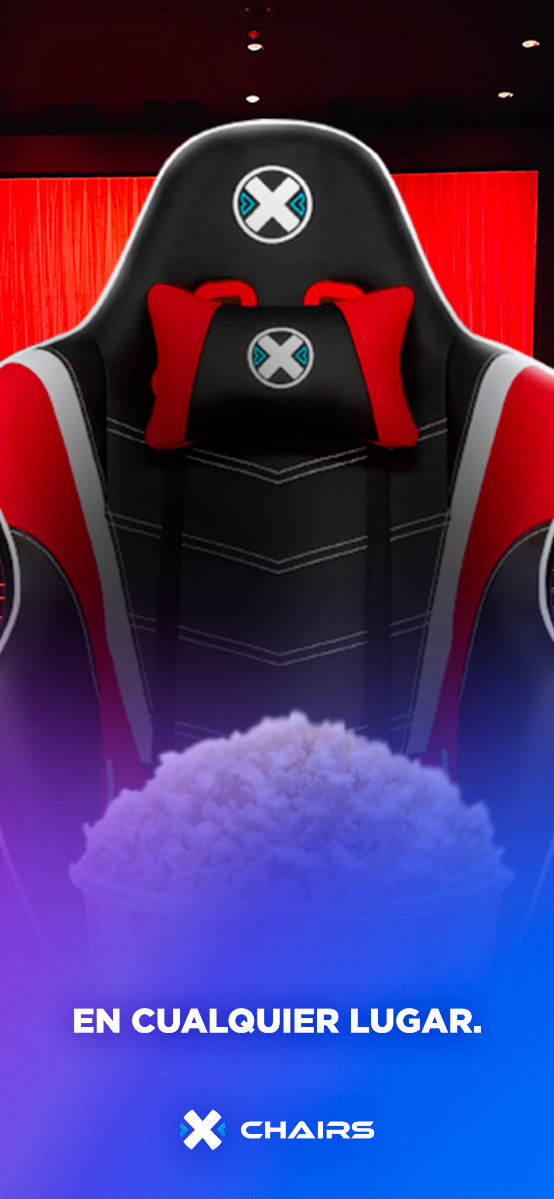 X Chair of color red